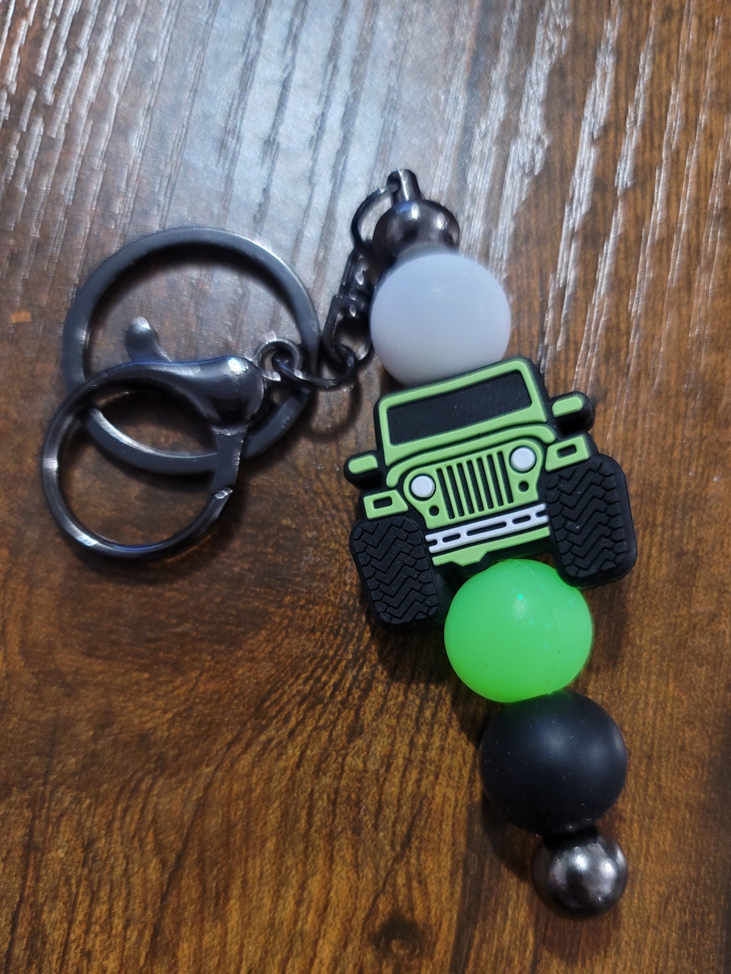Green Jeep Keychain