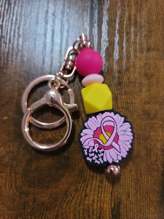Pink Ribbon Keychain
