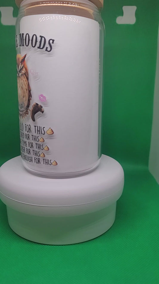 My 5 Moods 16oz Glass Can